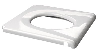 Sitzbrille mit Eimerhalterung, weiß