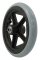 Rad mit PU-Reifen 5 Speichen Nabenlänge 60 mm, schwarz/grau