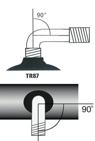 Schlauch für Elektro-Rollstuhl 2.50-4" (230x65 mm) TR87 AV 90/90°