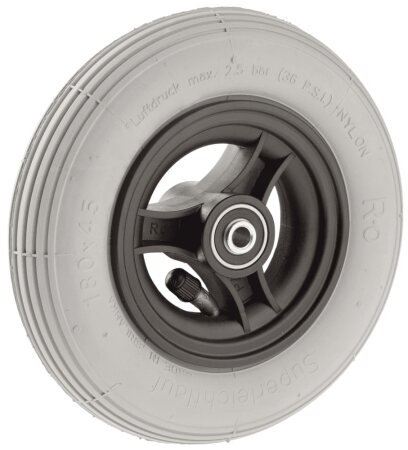 Komplett-Rad, luftbereift 180x45 mm Nabenlänge 46 mm grau