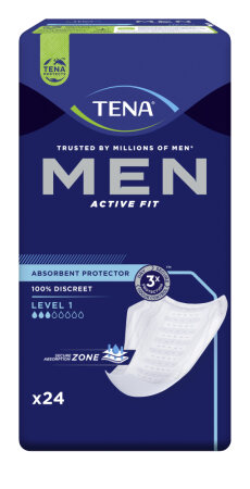 Einlage TENA Men Active Fit Level 1 (1 Karton: 6 x 24 Stück)