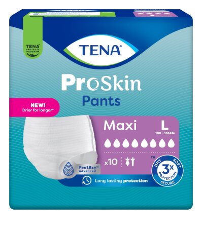 Einweghose TENA Pants PROskin Maxi L, Hüfte 100-135 cm (1 Karton: 4 x 10 Stück)
