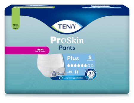 Einweghose TENA Pants PROskin Plus S Hüftumfang 65 bis 85 cm(1 Karton: 4 x 14 Stück)