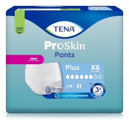 Einweghose TENA Pants PROskin Plus XS Hüftumfang 50 bis 70 cm(1 Karton: 4 x 14 Stück)