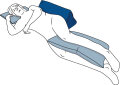 Deltakissen CarePur M 60 x 41 cm blau