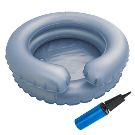 Haarwaschwanne, aufblasbar mit Pumpe blau