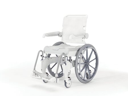 Dusch- und Toilettenrollstuhl AQUATEC OCEAN 24" Ergo weiß-grau