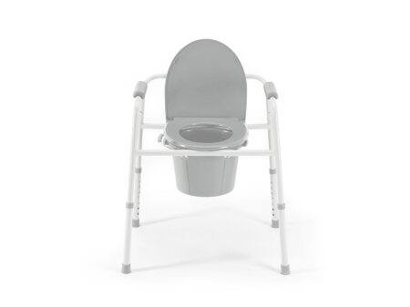 Invacare Toilettensitzgestell Styxo 2 mit Topf und Deckel, weiß-grau