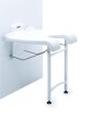 Duschklappsitz AQUATEC SANSIBAR mit Ausschnitt weiß