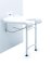 Duschklappsitz AQUATEC SANSIBAR mit Ausschnitt weiß