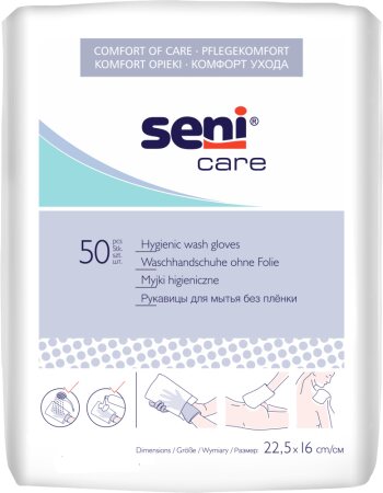 Seni Care Waschhandschuhe unfoliert 225x160mm(VPE: 50 Stück)