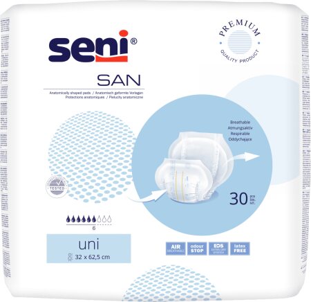 Inkontinenzvorlagen Seni San Uni (1 Karton: 4 x 30 Stück)