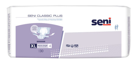 Inkontinenzhosen Seni CLASSIC Plus XL, Hüfte 130-170 cm (1 Karton 3 x 30 Stück)
