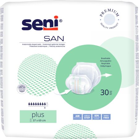 Inkontinenzvorlagen Seni San Plus (1 Karton: 2 x 30 Stück)