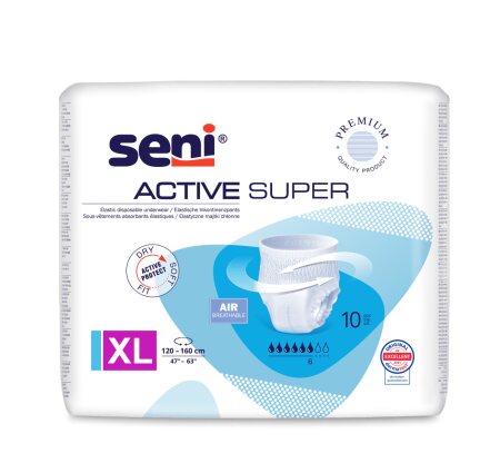 Einweginkontinenzslip Seni Active Super X-Large (1 Karton: 8 x 10 Stück)