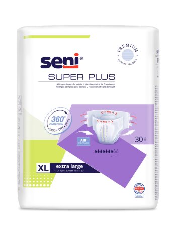 Inkontinenzhosen Seni Super Plus x-Large, Hüfte 130 bis 170 cm(1 Karton: 3 x 30 Stück)