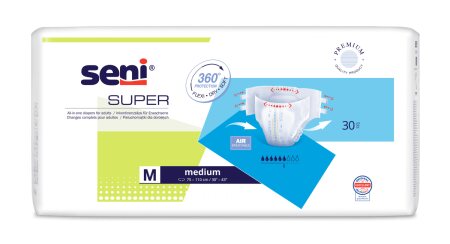 Inkontinenzhosen Super Seni Medium, Hüfte 75 bis 110 cm(1 Karton: 4 x 30 Stück)