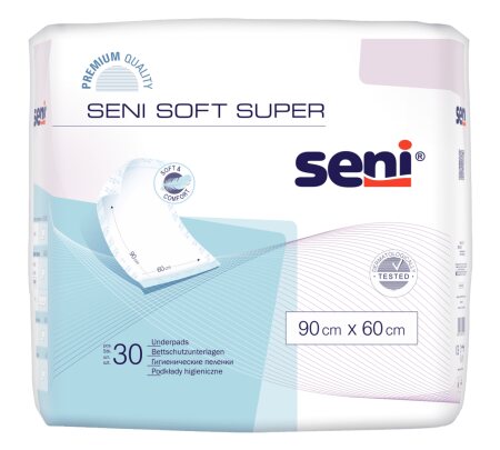 Bettschutzunterlagen Seni Soft Super 90x60 (1 Karton: 4 x 30 Stück)