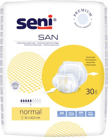 Inkontinenzvorlagen Seni San Normal (1 Karton: 4 x 30 Stück)
