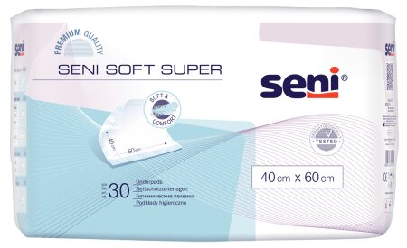 Bettschutzunterlagen Seni Soft Super 40x60 (1 Karton: 4 x 30 Stück)