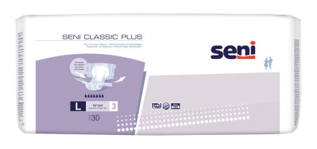 Inkontinenzhosen Seni CLASSIC Plus L, Hüfte 100-150 cm (1 Karton 3 x 30 Stück)