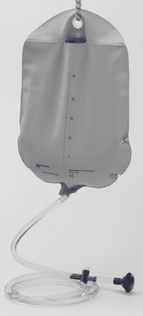 Wassersack mit Duschkopf 5L grau