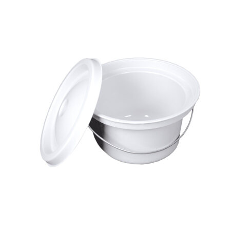 Toilettenstuhltopf grau mit Deckel