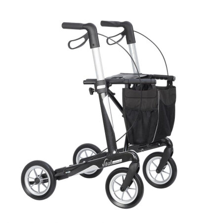 Rollator vital carbon plus Sitzhöhe 62 cm