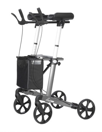 Rollator vital special grau Sitzhöhe 62 cm