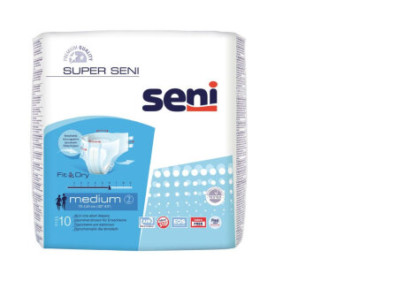 Inkontinenzhosen atmungsaktiv Seni Super Medium (1 Karton: 12 x 10 Stück)