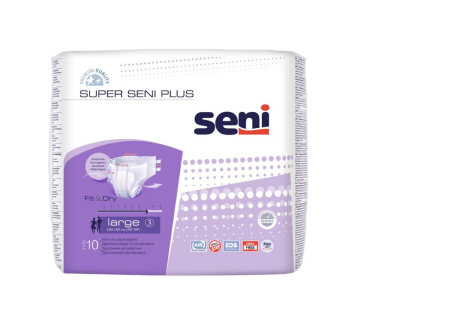 Inkontinenzhosen atmungsaktiv Seni Super Plus Large (1 Karton: 6 x 10 Stück)