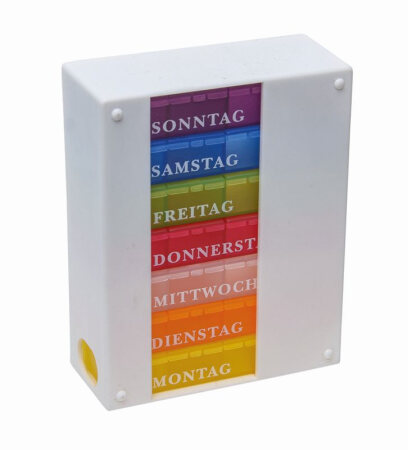 Medikamentendispenser Woche 7x4, weiß, 7 Dosen
