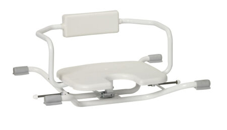 Badewannendrehsitz mit Hygieneausschnitt, Rückenlehne und Armlehnen, bis 130 kg