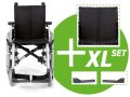 Leichtgewichtrollstuhl VARIOXX 2 mit verstellbarer Sitzbreite,Trommelbremse silbermetallic