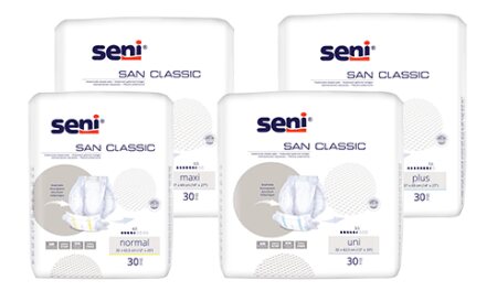 Inkontinenzvorlagen Seni San Classic Normal (1 Karton: 4 x 30 Stück)