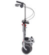 Rollator SENIO mit Tablett, Korb, Sitz und Stockhalter, PU, silber
