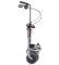 Rollator SENIO mit Tablett, Korb, Sitz und Stockhalter, PU, silber
