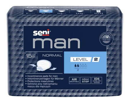 Inkontinenzeinlagen Seni Man Normal Level 2 (1 Karton: 16 x 15 Stück)