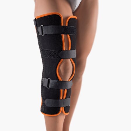 Bort Immob Knieschiene mit Patella-Aussparung Kids, schwarz 38 cm / 20°