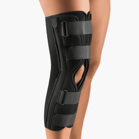 Bort Immob Knieschiene mit Patella-Aussparung, schwarz 45 cm / 0°