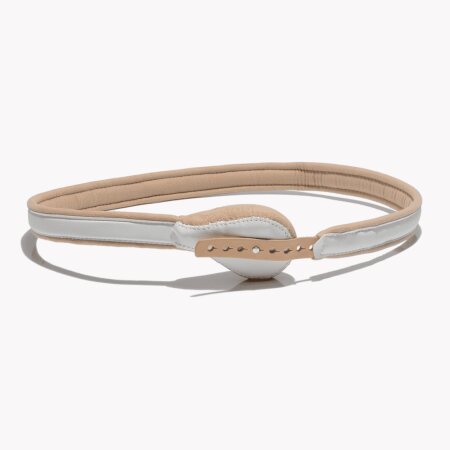 Bort Federbruchband HerniaFix, runde Pelotte, lange Feder, beige 100 cm links