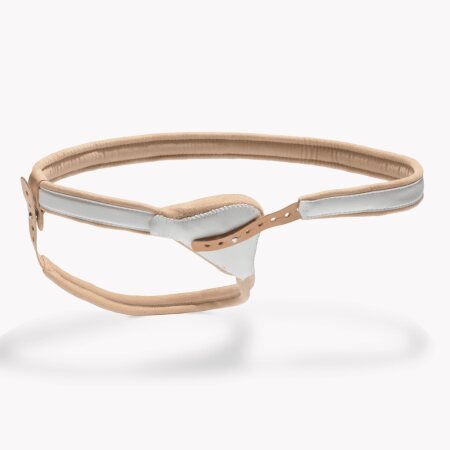 Bort Federbruchband HerniaFix, anatomische Pelotte, lange Feder, beige 100 cm rechts