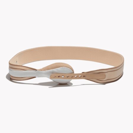 Bort Federbruchband HerniaFix, elastisch, runde Pelotte, kurze Feder, beige 95 cm rechts