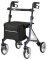 Rollator ALEVO ALU mit Rückengurt und Tasche Farbe: platin