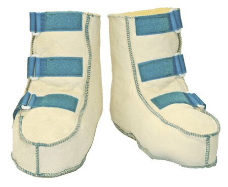 Reha-Schuhe Echtfell medizinisch mit Klettverschluss, natur (Paar) Gr. 35/36