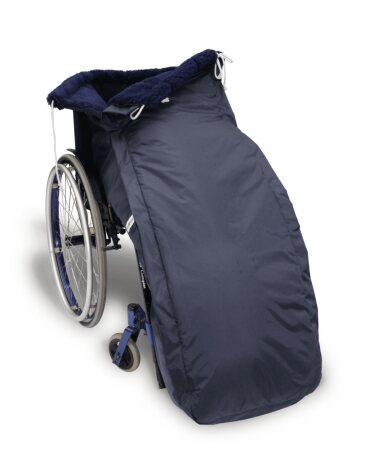 Schlupfsack Wollpelz marine-grün/grau Gr. 4