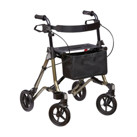 Rollator TAiMA GT mit Netz und Stockhalter PU Farbe: sepia-metallic Taima S GT