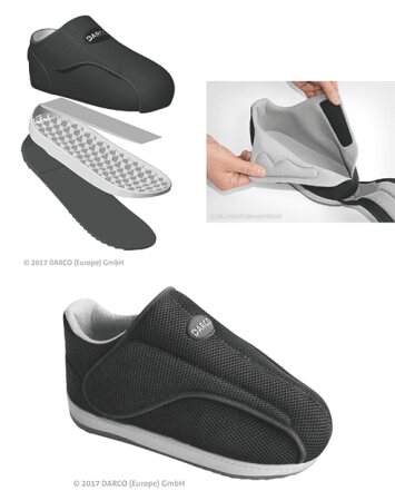 Verbandschuh AllRound Shoe geschlossen schwarz Gr. M