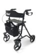 Rollator TORRO mit Stockhalter und Netzkorb Farbe: rot