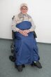 Rollstuhl-Wickeldecke Nylon innen Fleece marine Standard